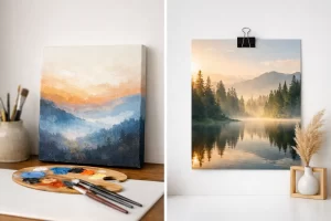 Lienzo artístico vs poster decorativo
